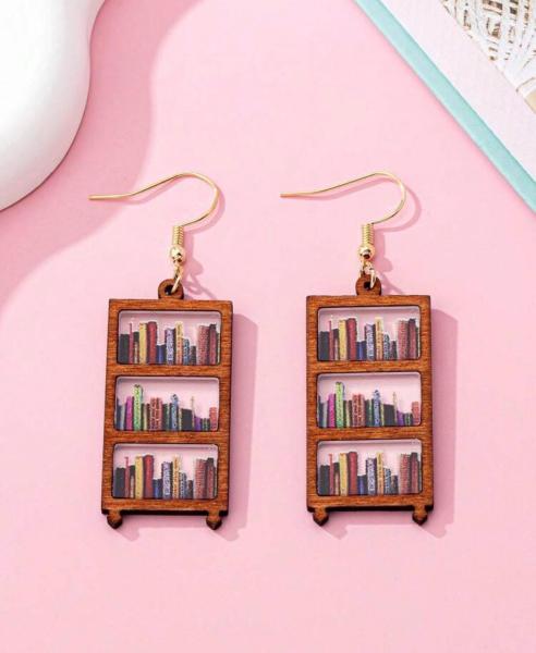 1 Pair Book 📕 Shelf Earrings 