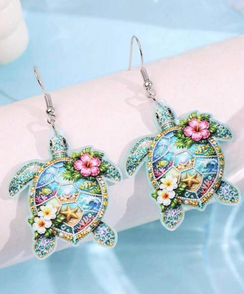 1 Pair Acrylic Turtle 🐢 Earrings 