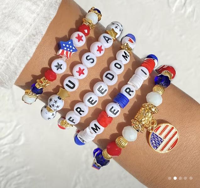 5pcs Patriotic Bracelet Set