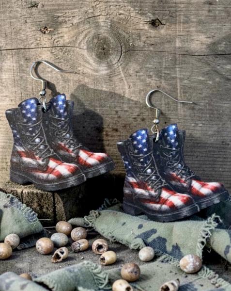1 Pair Combat Boot Earrings 