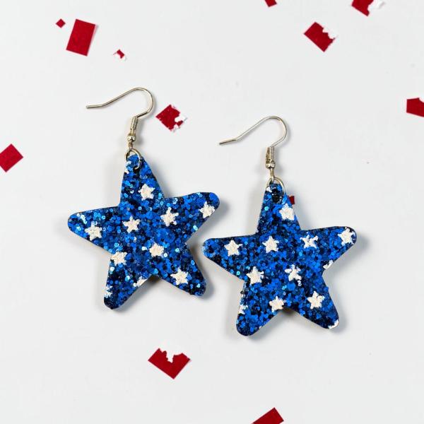 1 Pair Glitter Star 🌟 Earrings 
