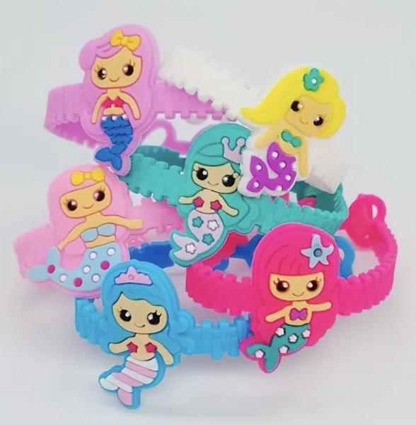 6pcs Mermaid 🧜‍♀️ Silicone Bracelets 