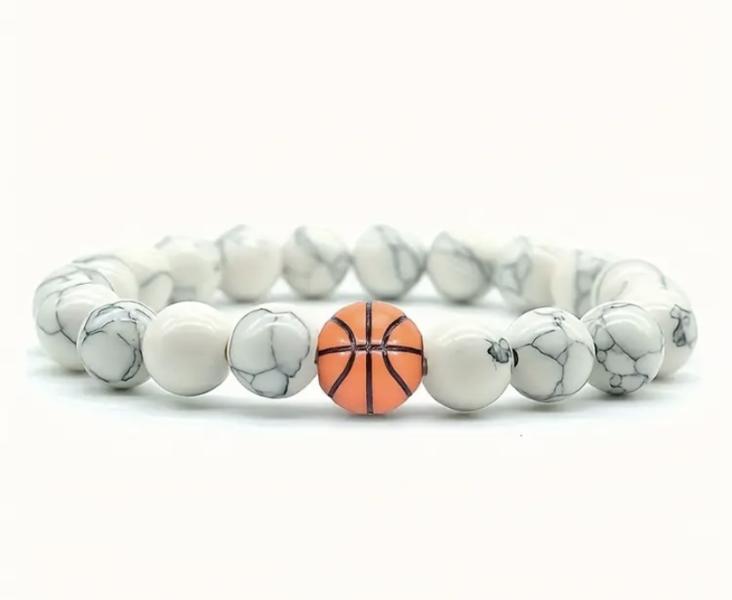 White Stylish Basketball 🏀 Sports Bracelet 