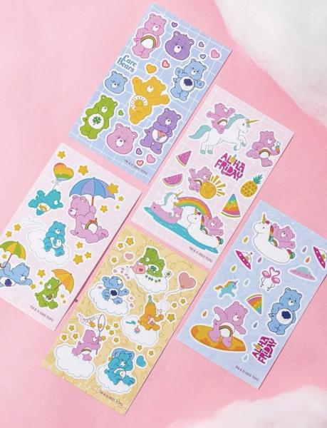 Care Bears 5 Sheets Bear Pattern  Sticker