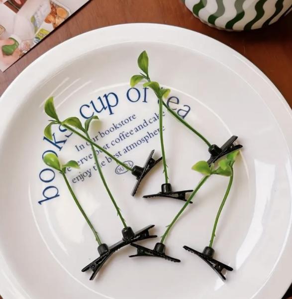5pcs Bean Sprout Decorative Hair Clips 