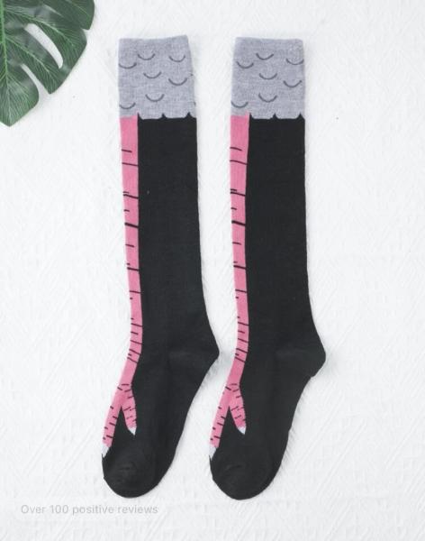 1 Pair Pink Chicken Feet Socks