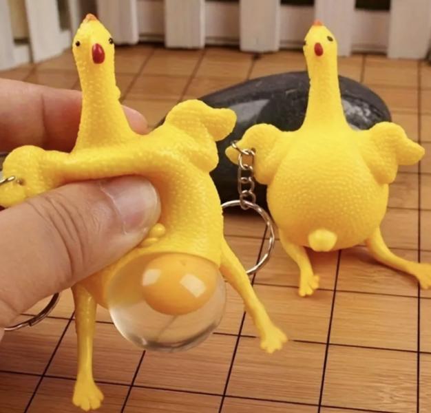 1pc Funny Chicken  Keychain 