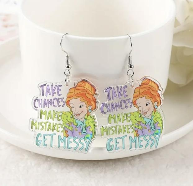 1 Pair Take Chances Make Mistakes Earrings