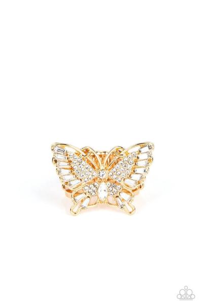Fearless Flutter - Gold - Paparazzi 