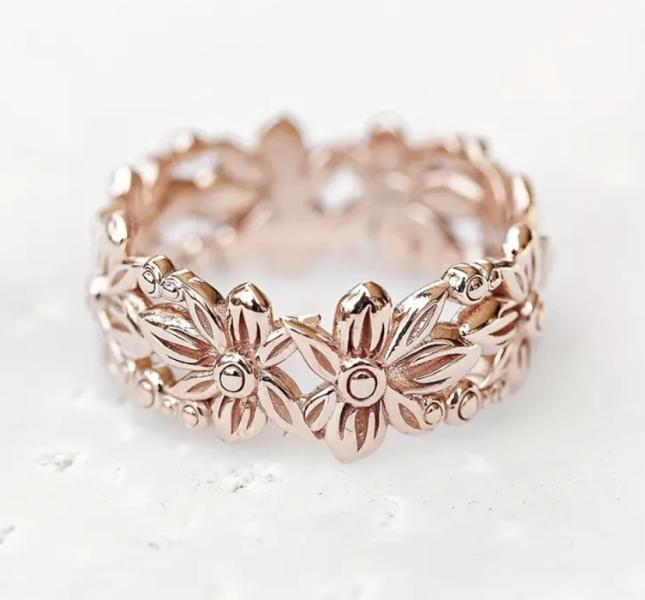 Copper Glam Single Ring - Shiny Sunflower