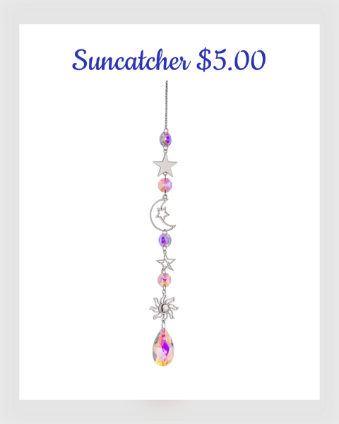 1pc Enchanting Crystal Moon Wind Chime