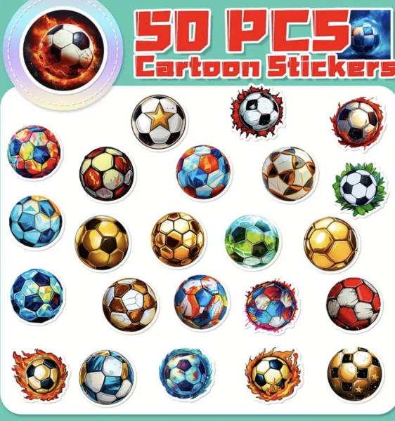 50pcs Soccer ⚽️ Stickers