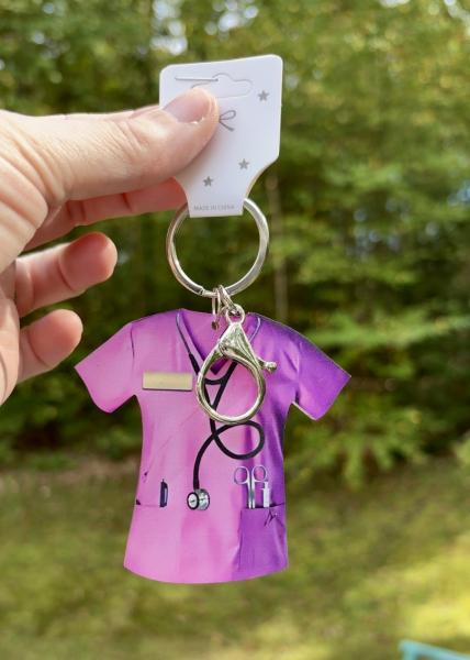 1pc Pink Nurse Uniform Acrylic Keychain