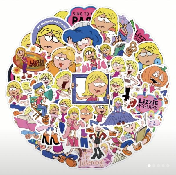 55pcs Lizzie McGuire Cartoon Stickers