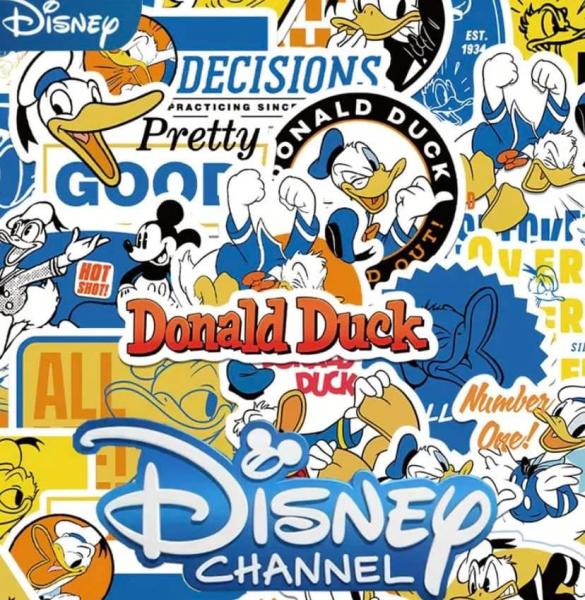50 Pcs Disney Donald Duck Stickers