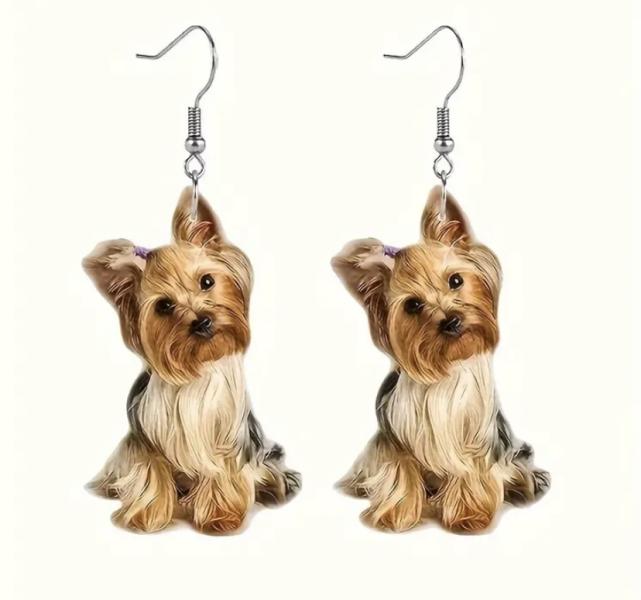 Adorable Naughty Dog Dangle Earrings