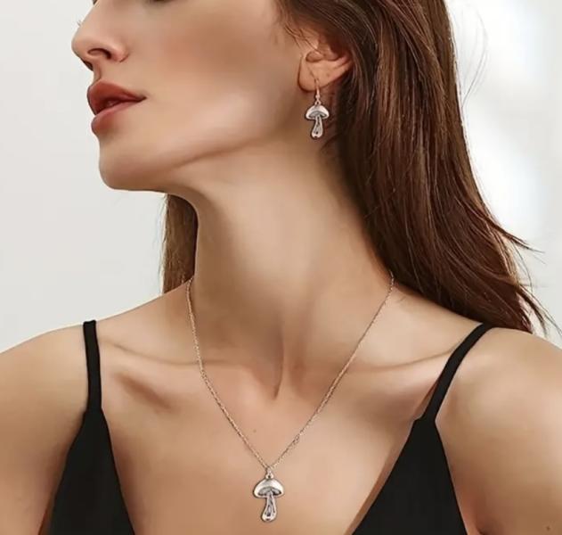 3pcs Silver Mushroom 🍄 Set