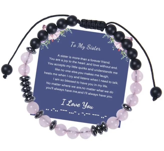 1pc “Sister” Inspirational Beaded Bracelet 