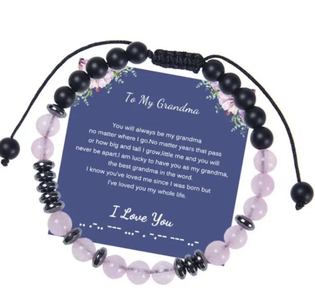 1pc “Grandma” Inspirational Beaded Bracelet 