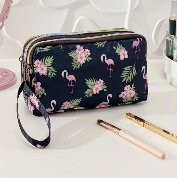1pc Flamingo 🦩 Print Wristlet Wallet
