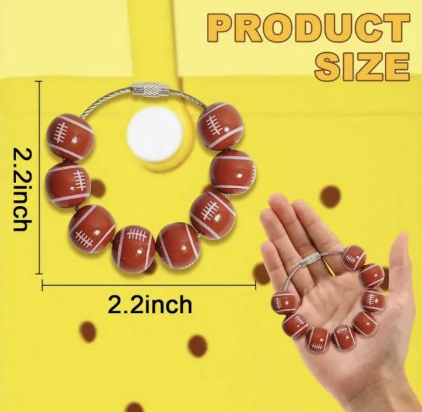 1pc Acrylic Football 🏈 Charm Set For Bags