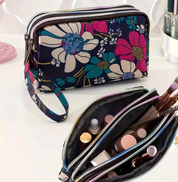 1pc Floral Print Wristlet Wallet
