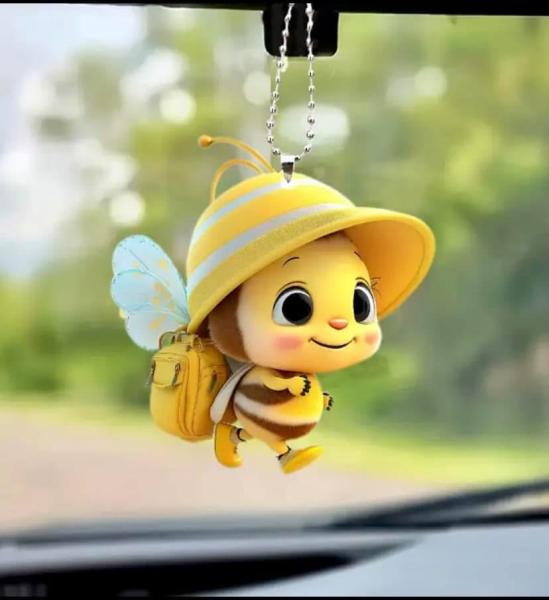 1pc 2D Acrylic Bee 🐝 Hanging Ornament 