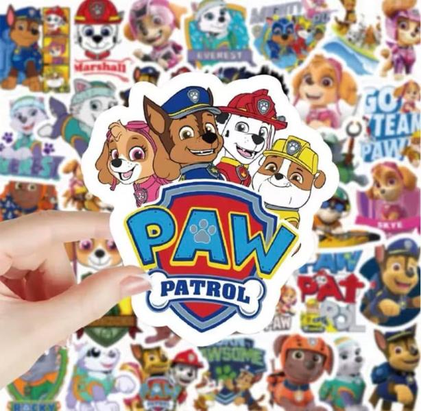 50ct Paw Patrol Waterproof Stickers 