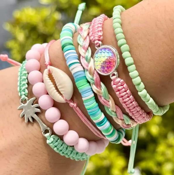 7pcs Boho Shell Adjustable Bracelet Set