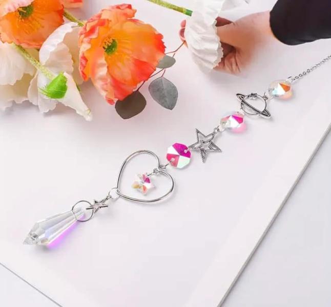 1pc Rainbow Crystal Suncatcher Wind Chime