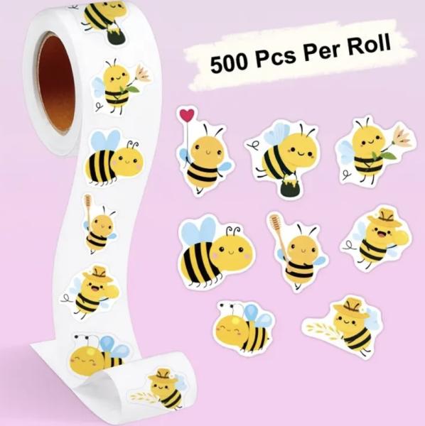 500pcs Bee 🐝 Stickers 