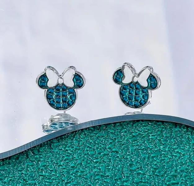 1 Pair Exquisite Blue Disney Minnie Earrings 