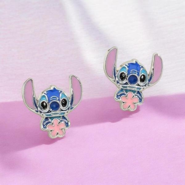 1 Pair Disney Stitch Stud Earrings 