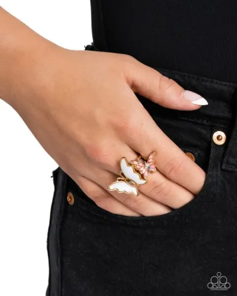 Paparazzi Ring ~ Dueling Decadence Gold