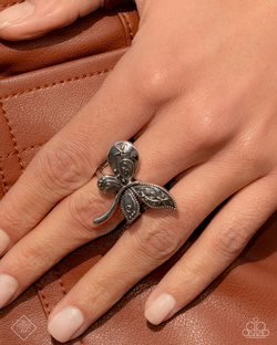 Paparazzi Ring ~ Animated Amusement Silver