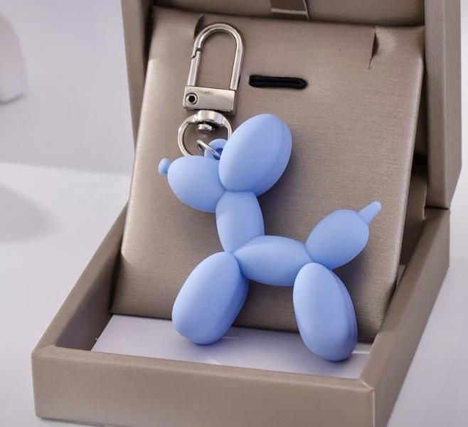 1pc Adorable Balloon Dog  Keychain ~ Blue