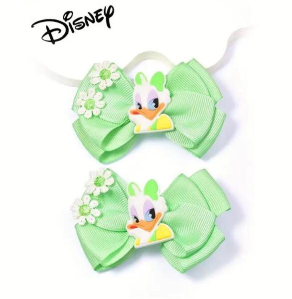 1 Pair Disney Daisy Hair Bows ~ Green
