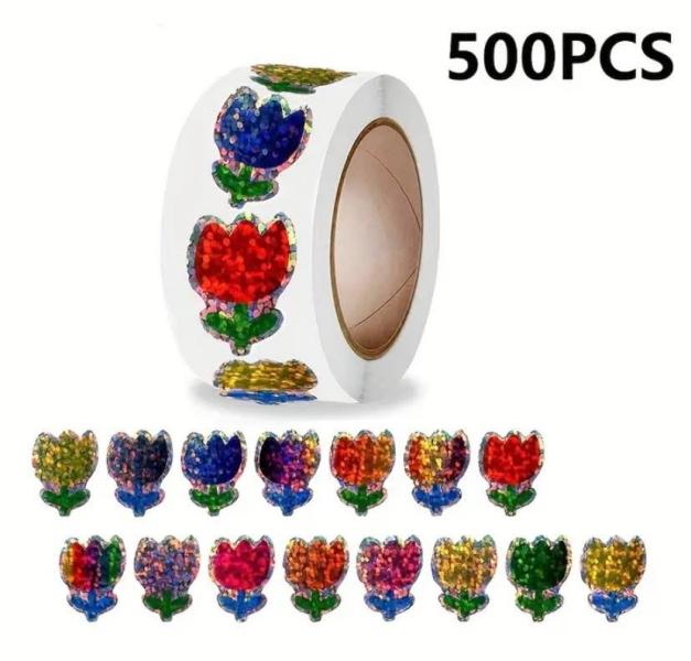 500ct Tulip 🌷 sticker Roll 