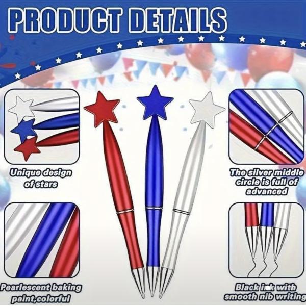 1pc Patriotic Star Ballpoint Pen $1 each 