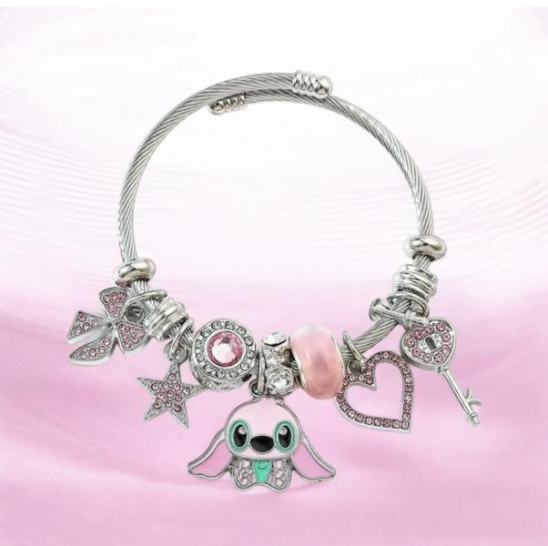 1pc Disney Stitch Bracelet ~ Pink