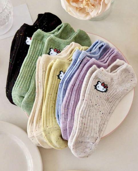 5 Pairs Hello Kitty Girls Socks