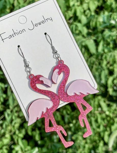 1 Pair Pink Flamingo 🦩 Earrings 