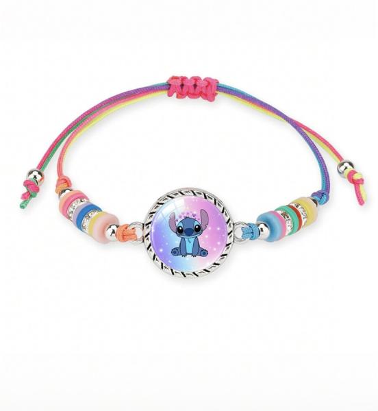 1pc Disney Stitch Braided Beaded Bracelet #2