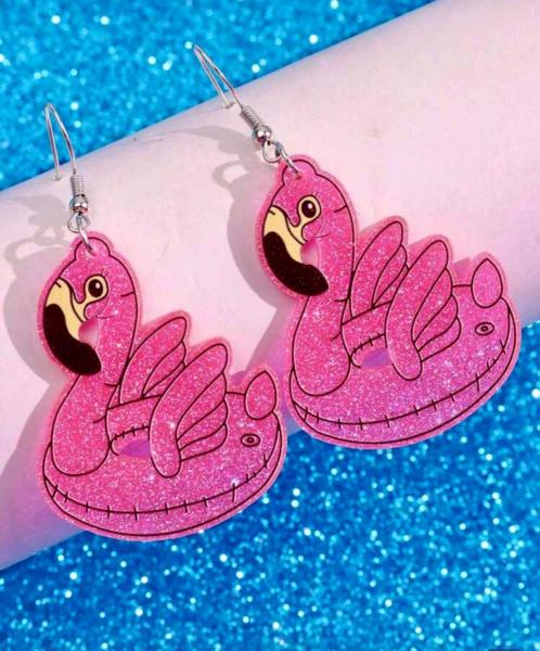 1 Pair Acrylic Flamingo 🦩 Earrings 