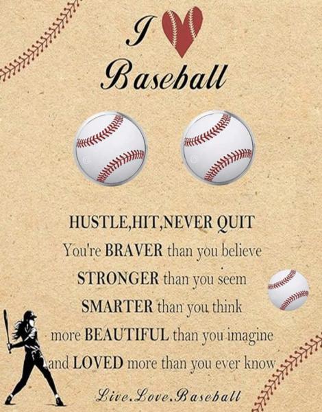 1 Pair Stainless Steel Baseball ⚾️ Earrings 