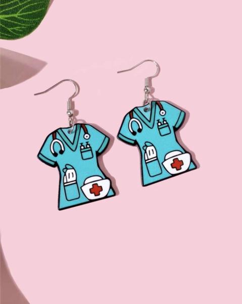 1 Pair Acrylic Nurse Earrings 