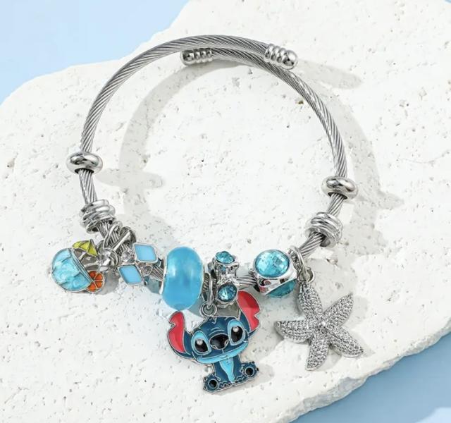 1pc Disney Stitch Seaside Style Bracelet 