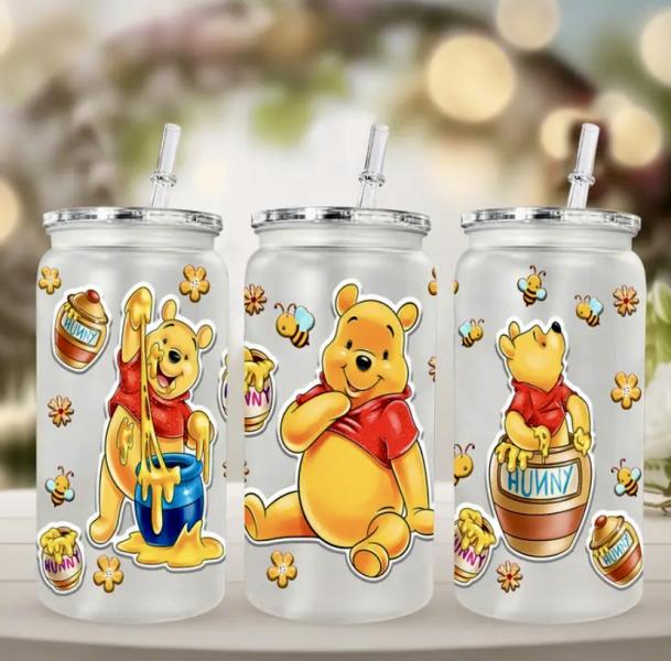 1pc Disney Pooh Water Cup 16oz