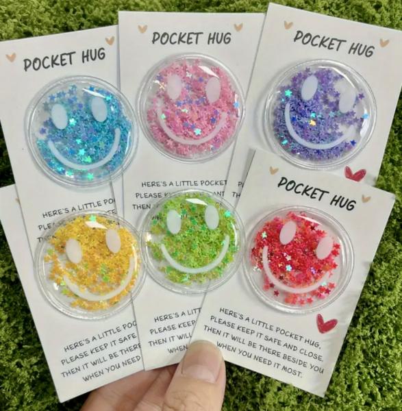 1pcs Glitter Face Pocket Hugs $1.50 each