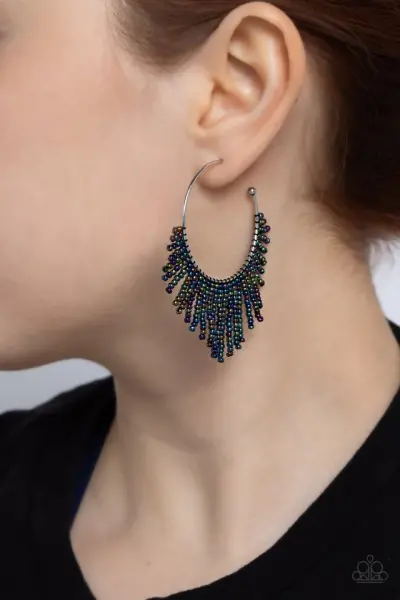 Paparazzi Earring ~ Tailored Tassel - Multi